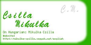 csilla mikulka business card